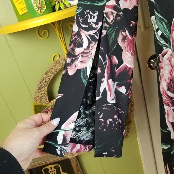 JAX Black Label Floral Dress L/S sz 12 - Picture 3 of 9